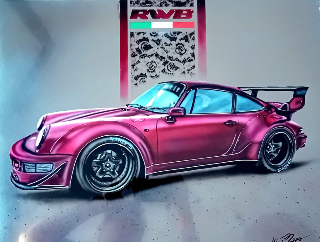 Aerografia della RWB Italiana su acciaio inox